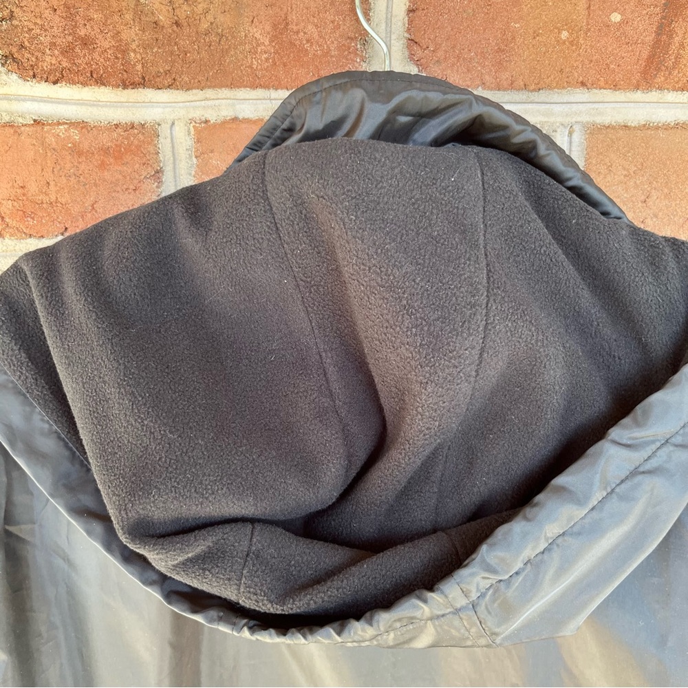 Unisex Totes black fleece lined trench coat with zip off hood. Large - Picture 4 of 15